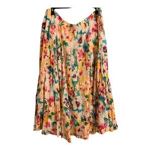 Jessica London Size 28 Elastic Waist Maxi Skirt 100% cotton